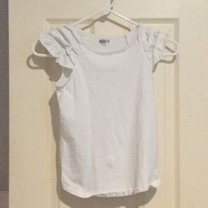 White Ruffled top